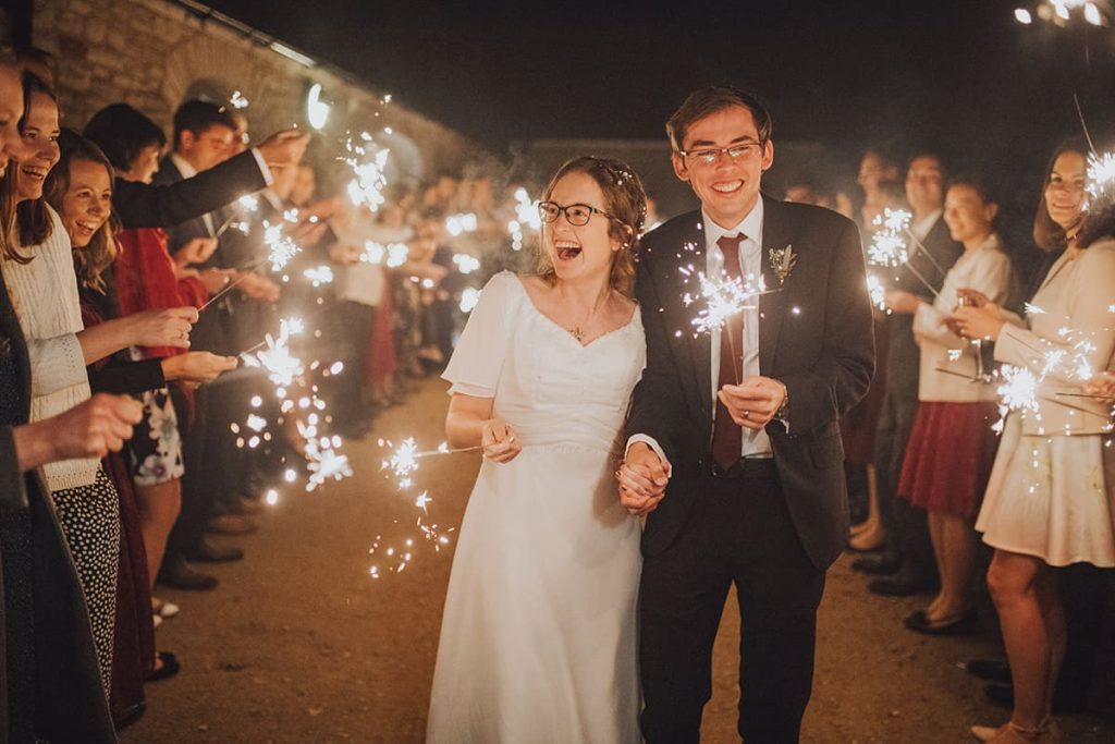 wedding sparkler photos