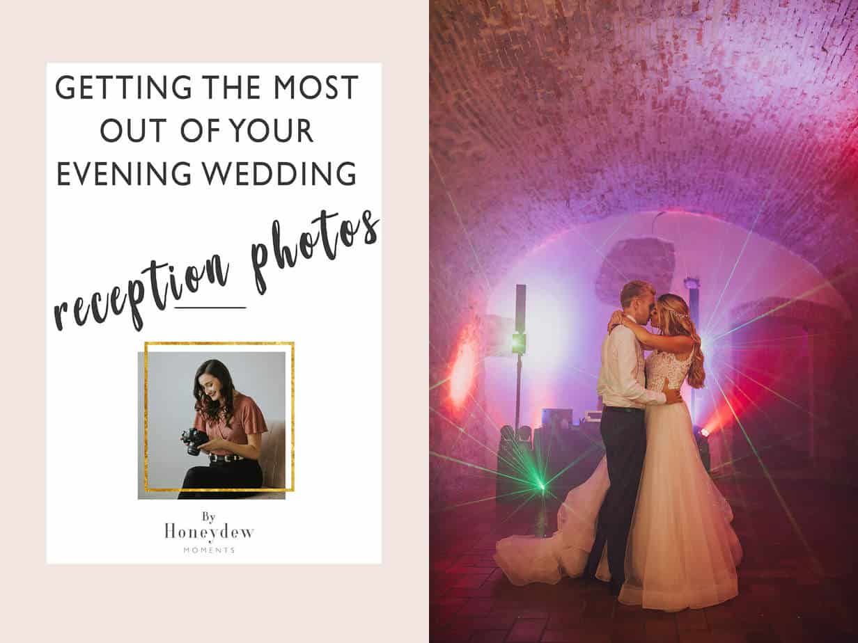 getting the most out of your evening wedding reception photos
