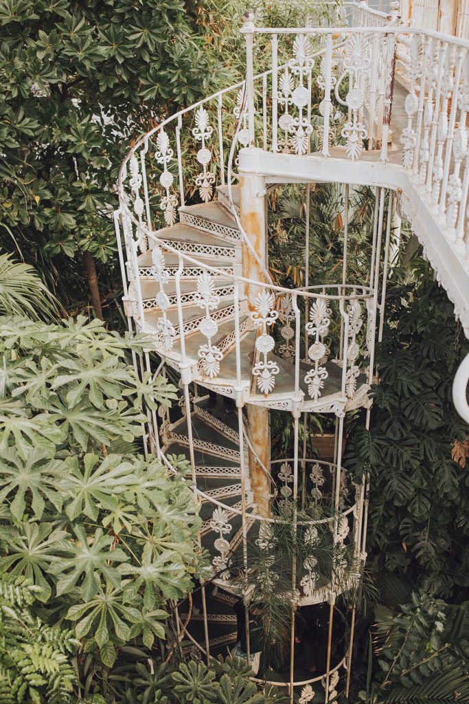kew gardens wedding conservatory staircase