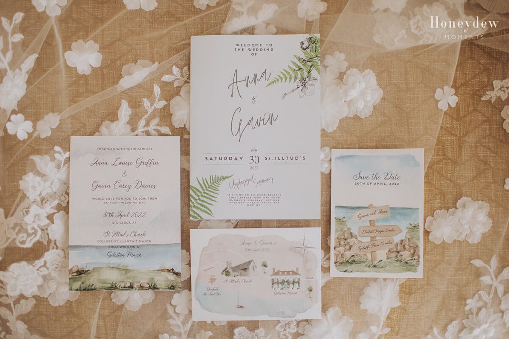 tropical wedding stationery