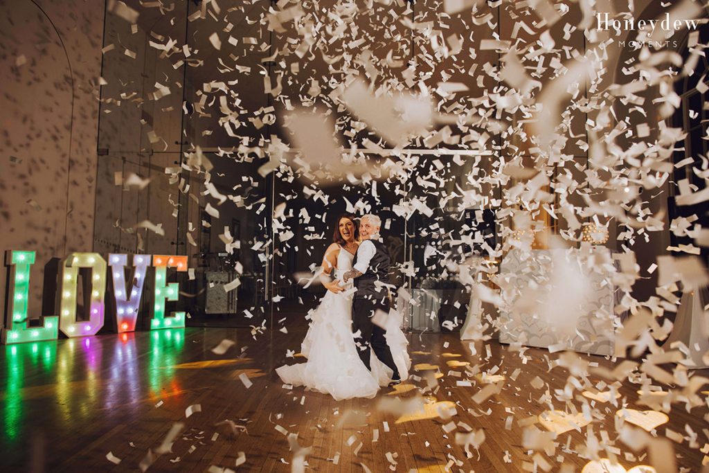 Lesbian wedding at Margam Orangery